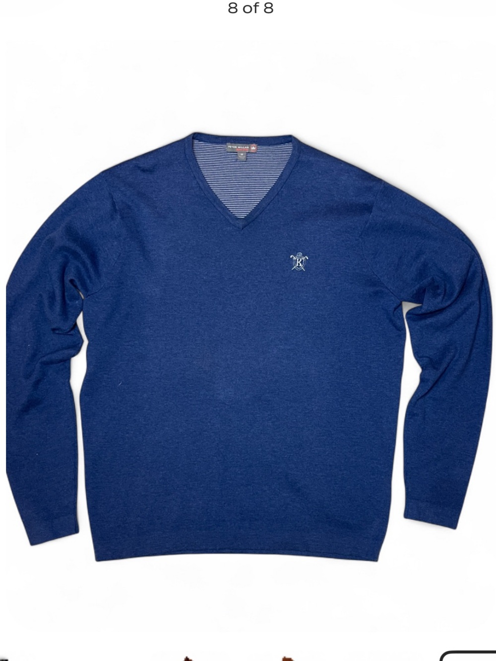 Peter Millar Sweater Navy Blue Classic Office Casual Medium Minimalist Classic